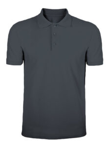 Polo unisex manica corta 180 Piquè — Grigio scuro