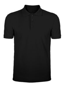 Polo unisex manica corta 180 Piquè — Nero
