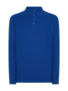 Polo unisex manica lunga 180 pique’ — Royal